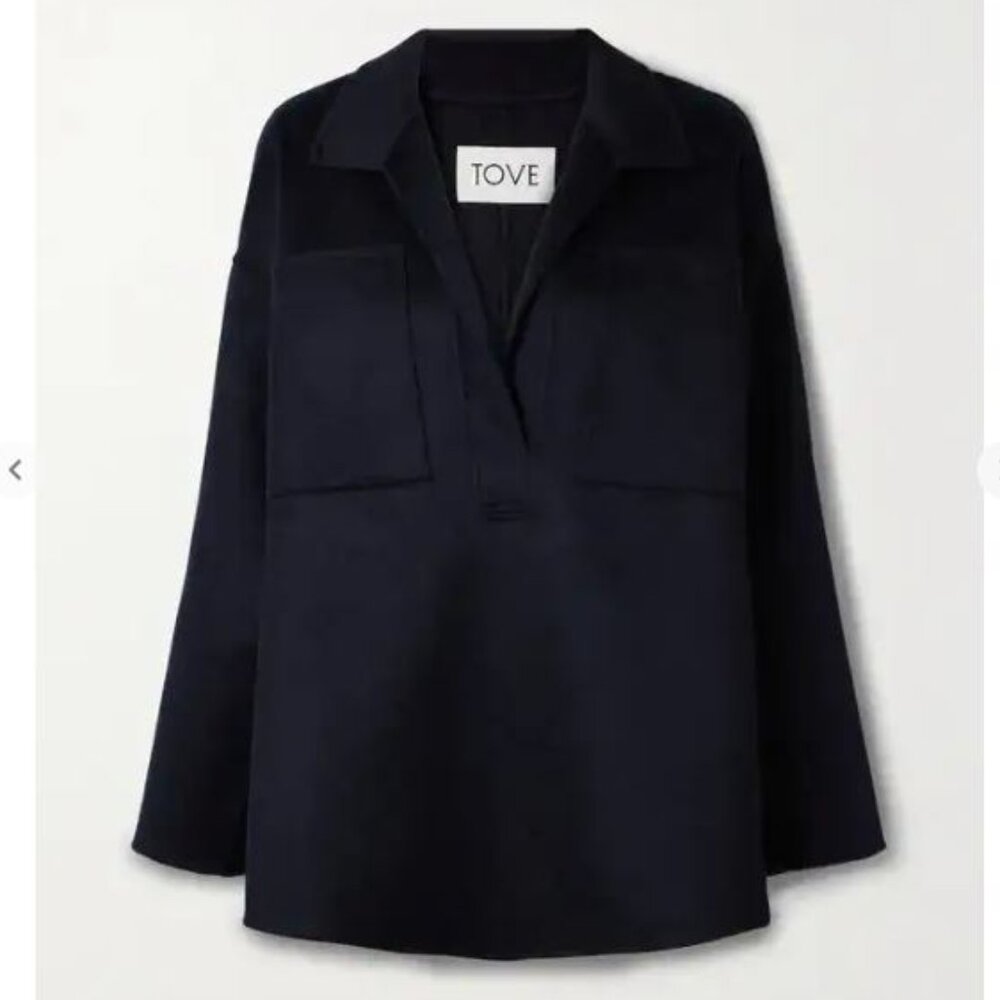 TOVE Luxurious Oversized Britt Lambswool Tunic Shirt Jacket Sz 38/6/M NEW $850!!